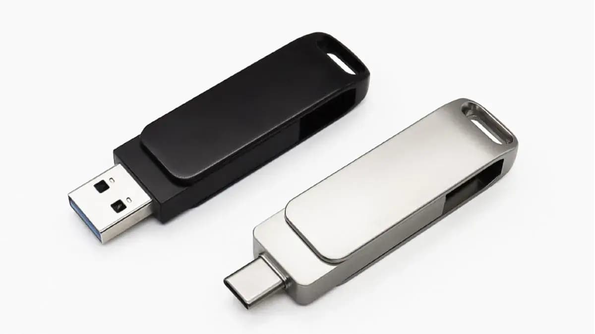 a two in one rotate pen drive