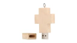 customized wooden cross shape usb flash drive