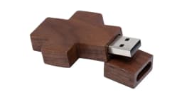 customized wooden cross shape usb flash drive