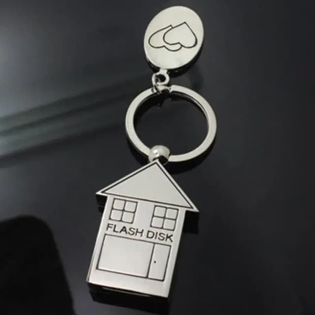 a metal house pendrive