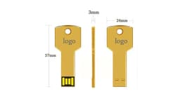 Customized Metal Key Shape USB Flash Drives