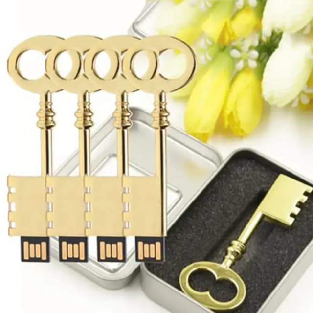 retro key shape pen drive